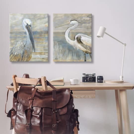 Stupell Industries Sea Birds Abstract Beach Canvas Wall Art Set
